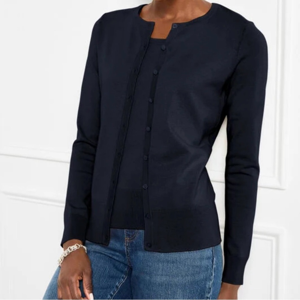 Talbots Charming Cardigan, Navy Blue, 2X, NWT
